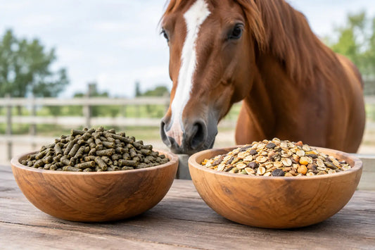 Pellets versus Müsli beim Pferdefutter