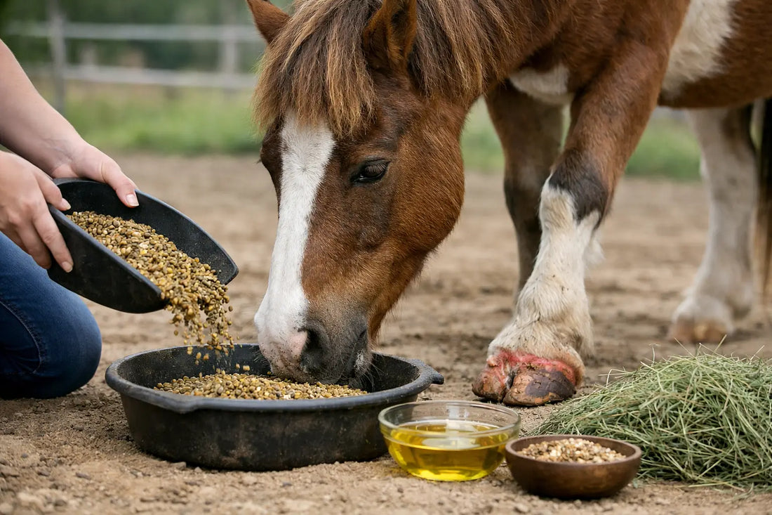 Voeding voor een hoefbevangen paard uitgelegd