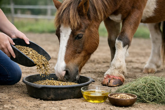 Voeding voor een hoefbevangen paard uitgelegd