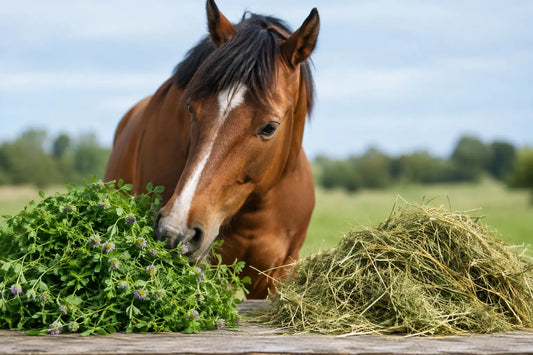 Luzerne versus gras ruwvoer voor je paard