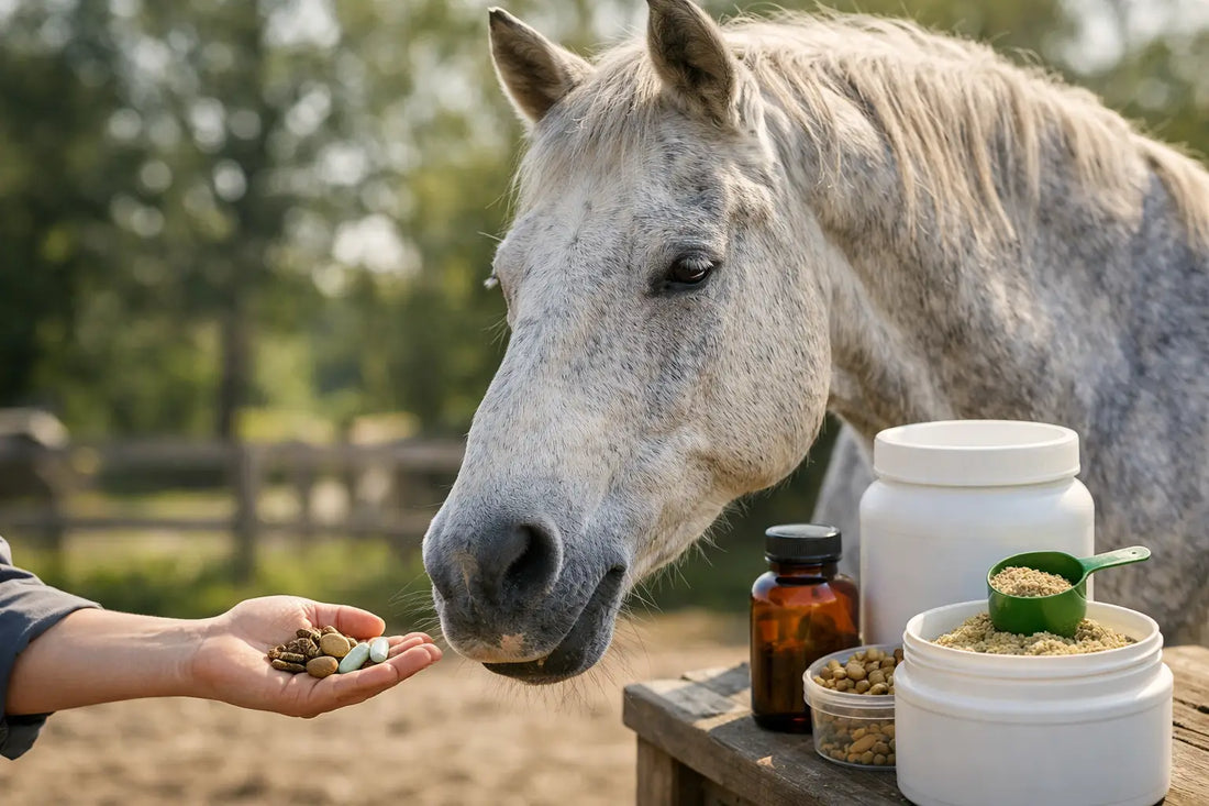 Supplement voor oudere paarden kiezen