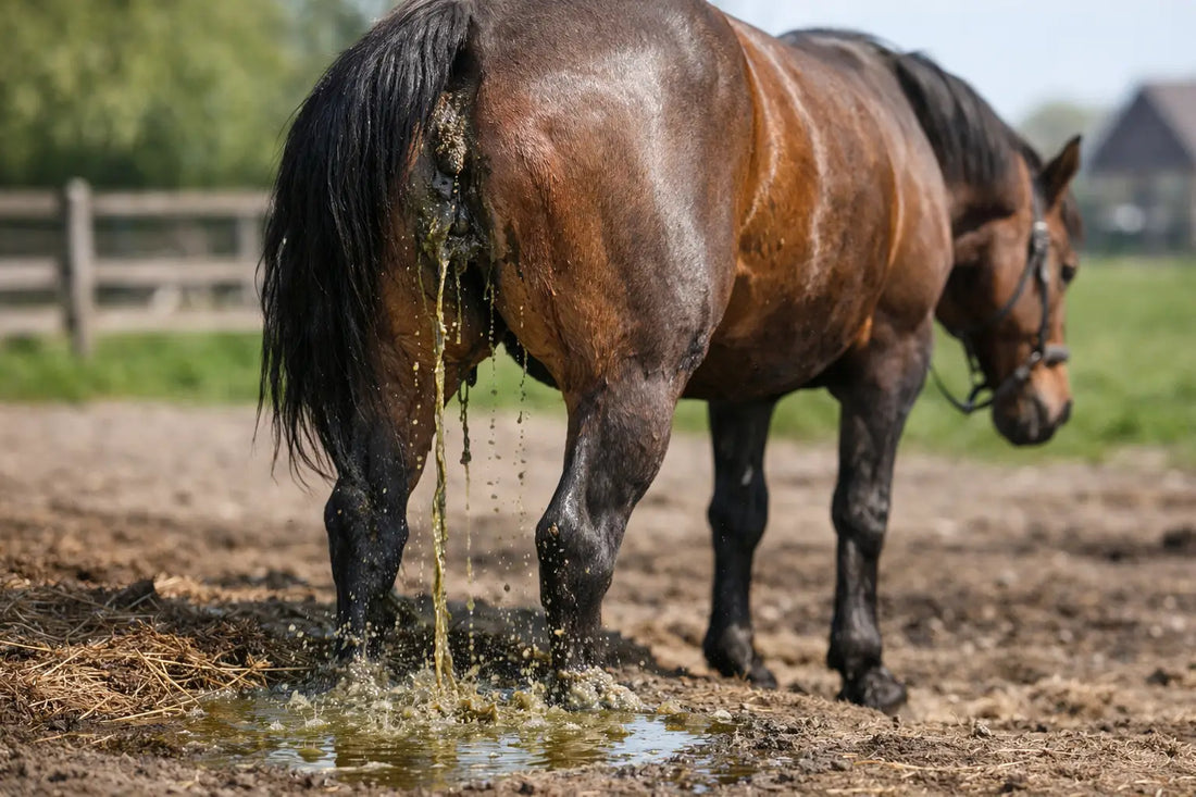 Waarom krijgt mijn paard mestwater? Oorzaken