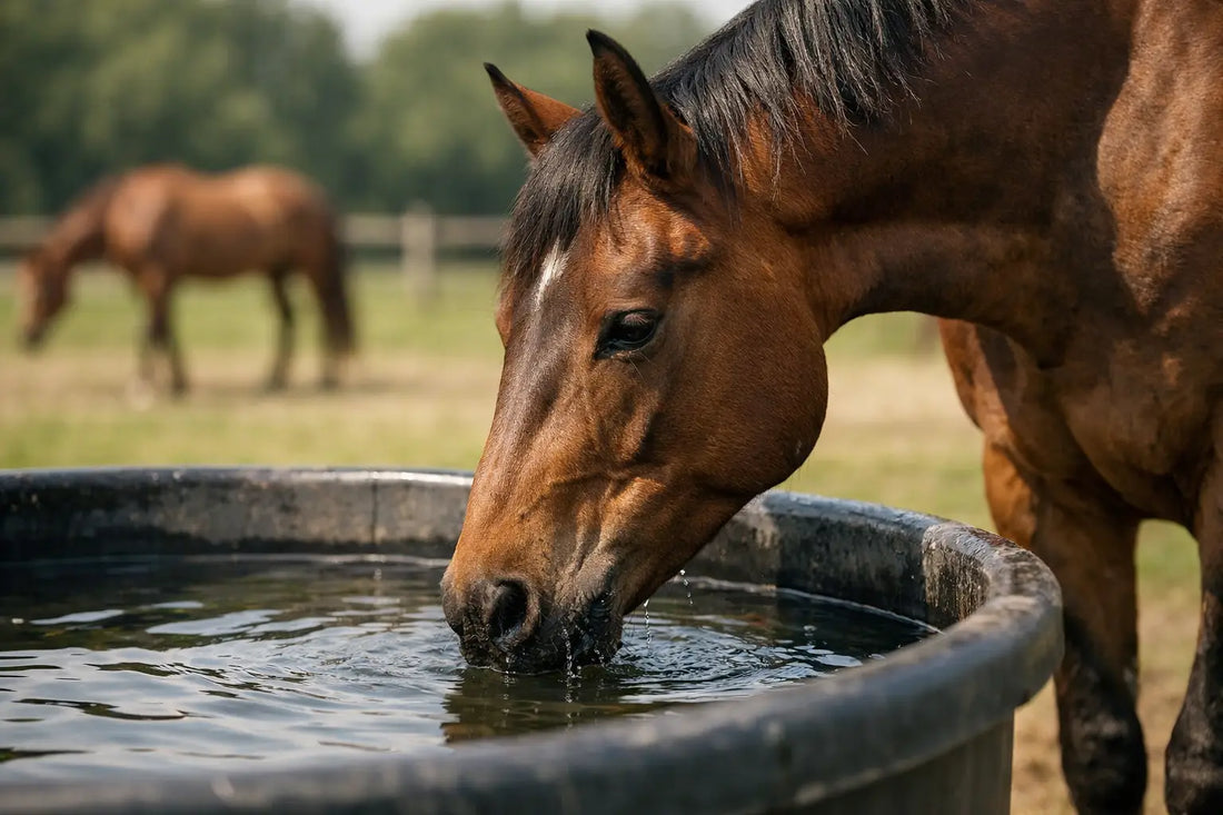 Hoeveel water drinkt een paard op een dag?